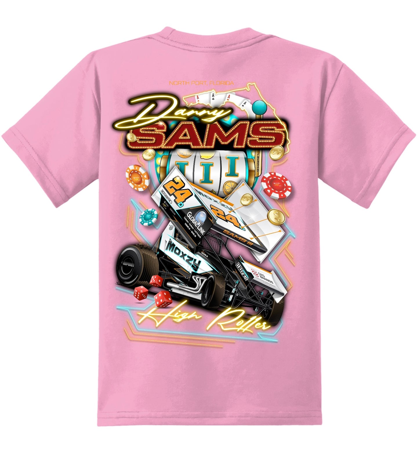 High Roller Kids Tee Pink