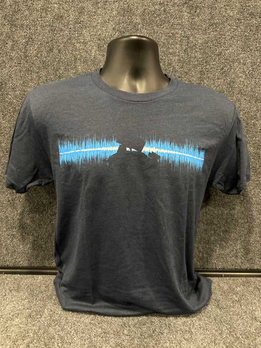 Visual Noise Sprint Car Blue Soft Tee