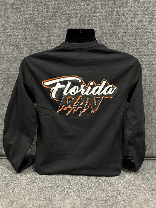Florida Man Long Sleeve Lifestyle Tee - Black
