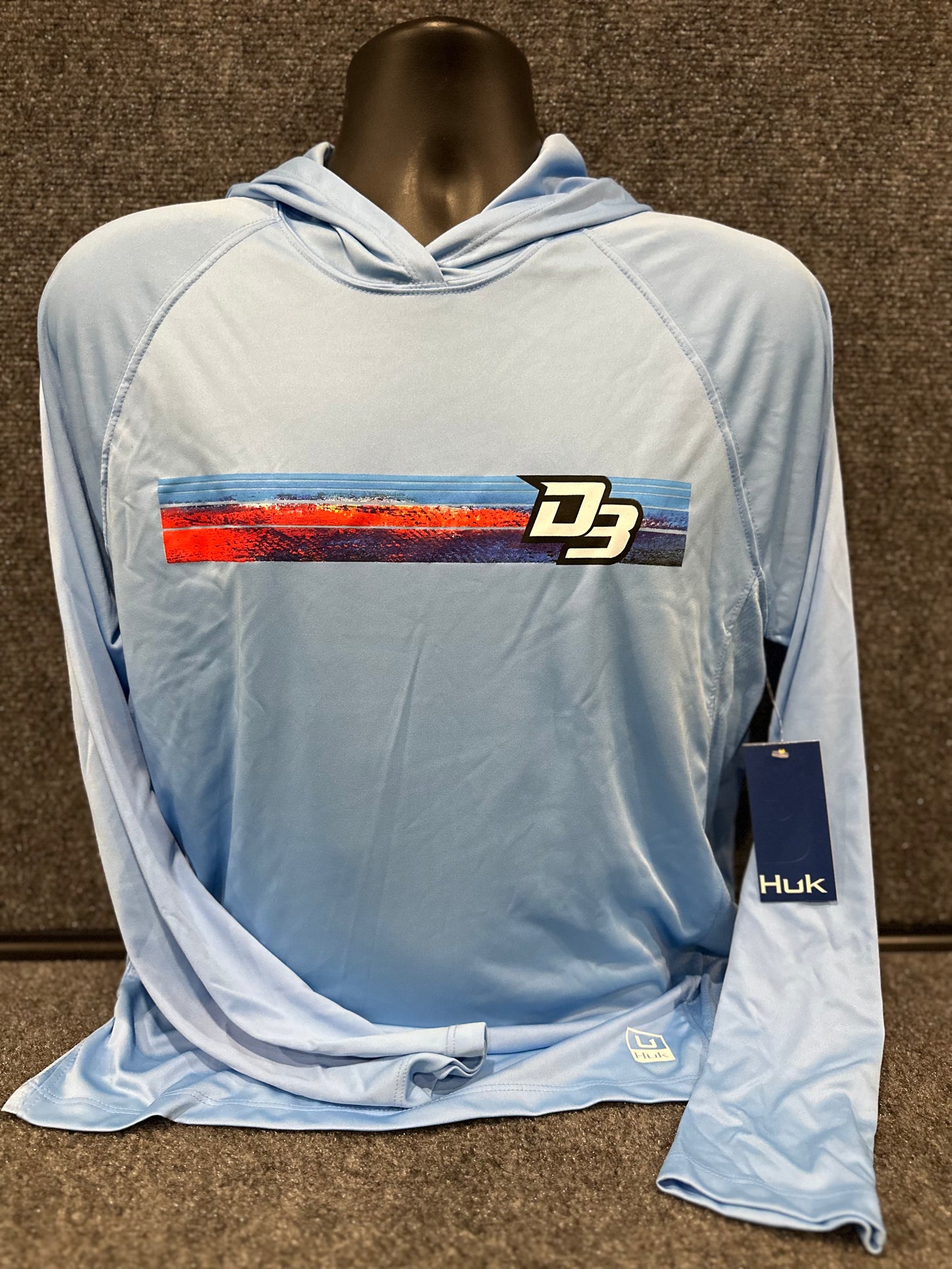 D3 Visual Noise Blue Huk Hoodie