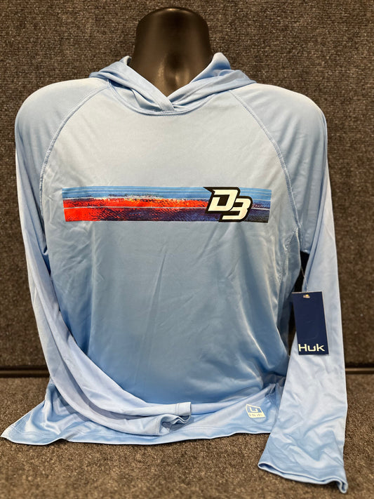 D3 Visual Noise Blue Huk Hoodie